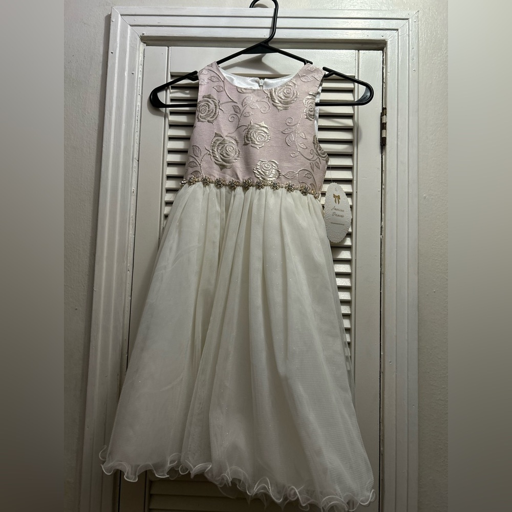 American Princess Pink Floral Bodice Dress
